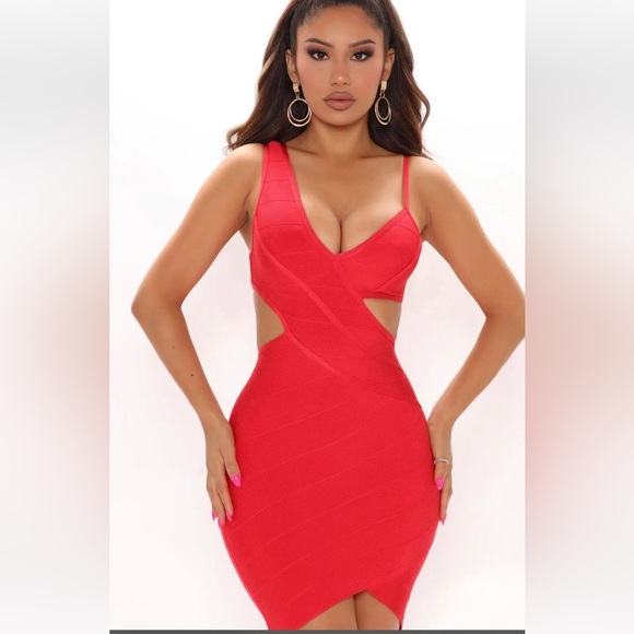 Fashion Nova Dresses & Skirts - Fancying You Bandage Mini Dress size Medium